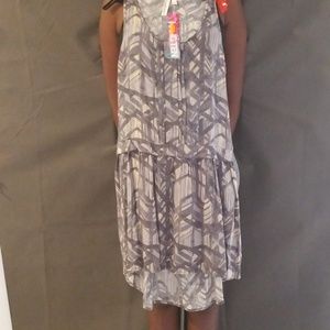 Hangten Trible Print  Knee Length Gray Dress (xs)